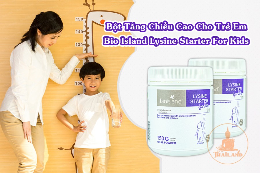 Công dụng của bột Bioisland Lysine cho bé - bột tăng trưởng chiều cao