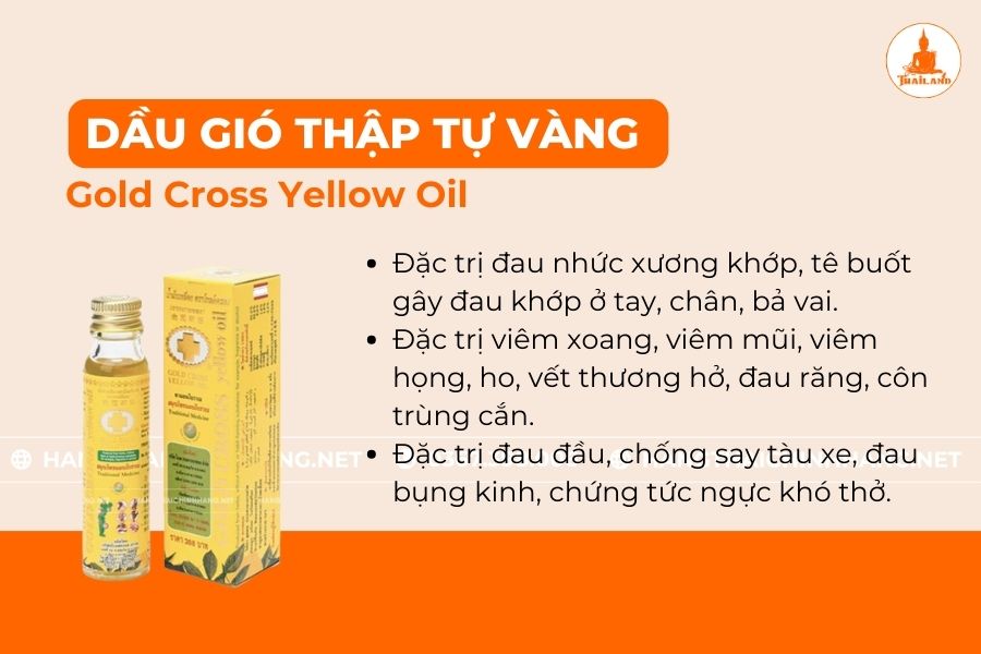 Công dụng hiệu quả của dầu thảo dược Thái Lan Thập Tự Vàng