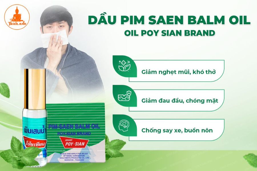 Dầu trị say xe Pim Saen Balm Oil