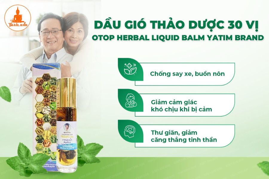 Công dụng của dầu gió thảo dược 30 vị 