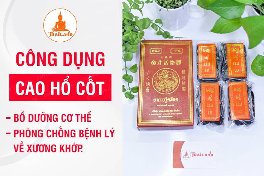 Cao hổ cốt hỗ trợ điều trị hiệu quả các vấn đề liên quan đến xương khớp