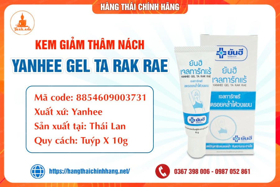 Hướng dẫn sử dụng Gel trị thâm nách Yanhee Gel Ta Rak Rae