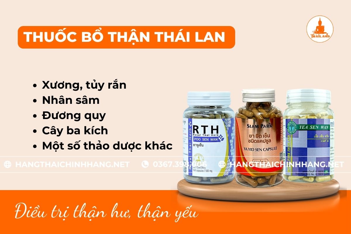 Thành phần thuốc bổ thận Thái Lan