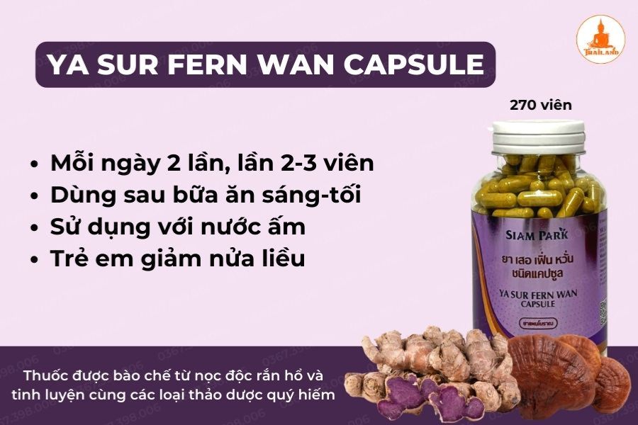 Hướng dẫn sử dụng Ya Sur Fern Wan