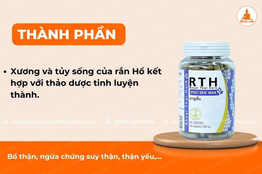 Thành phần Poo Sen Wan 