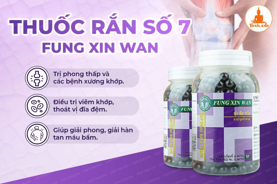 Công dụng thuốc rắn Thái Lan số 7 