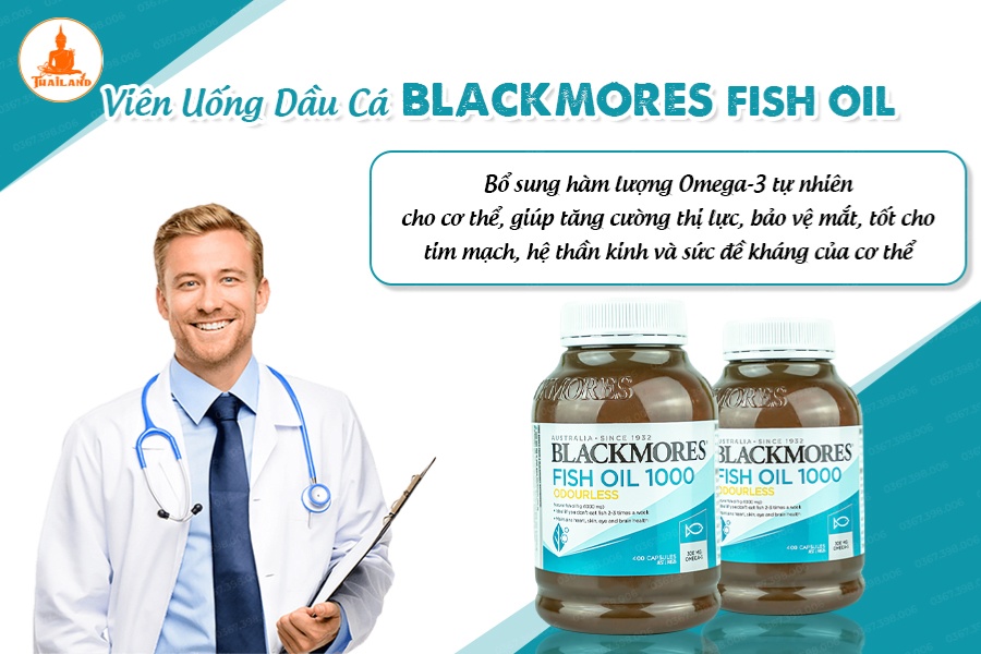 Công dụng viên uống dầu cá Blackmores Fish Oil 1000mg của Úc