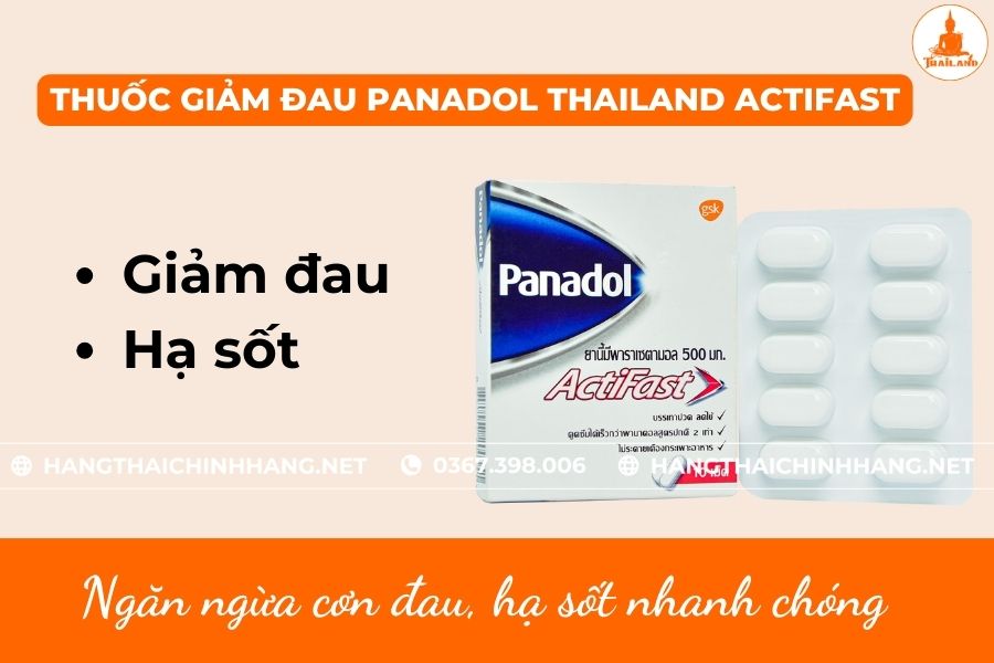 Công dụng thuốc giảm đau Panadol Thailand