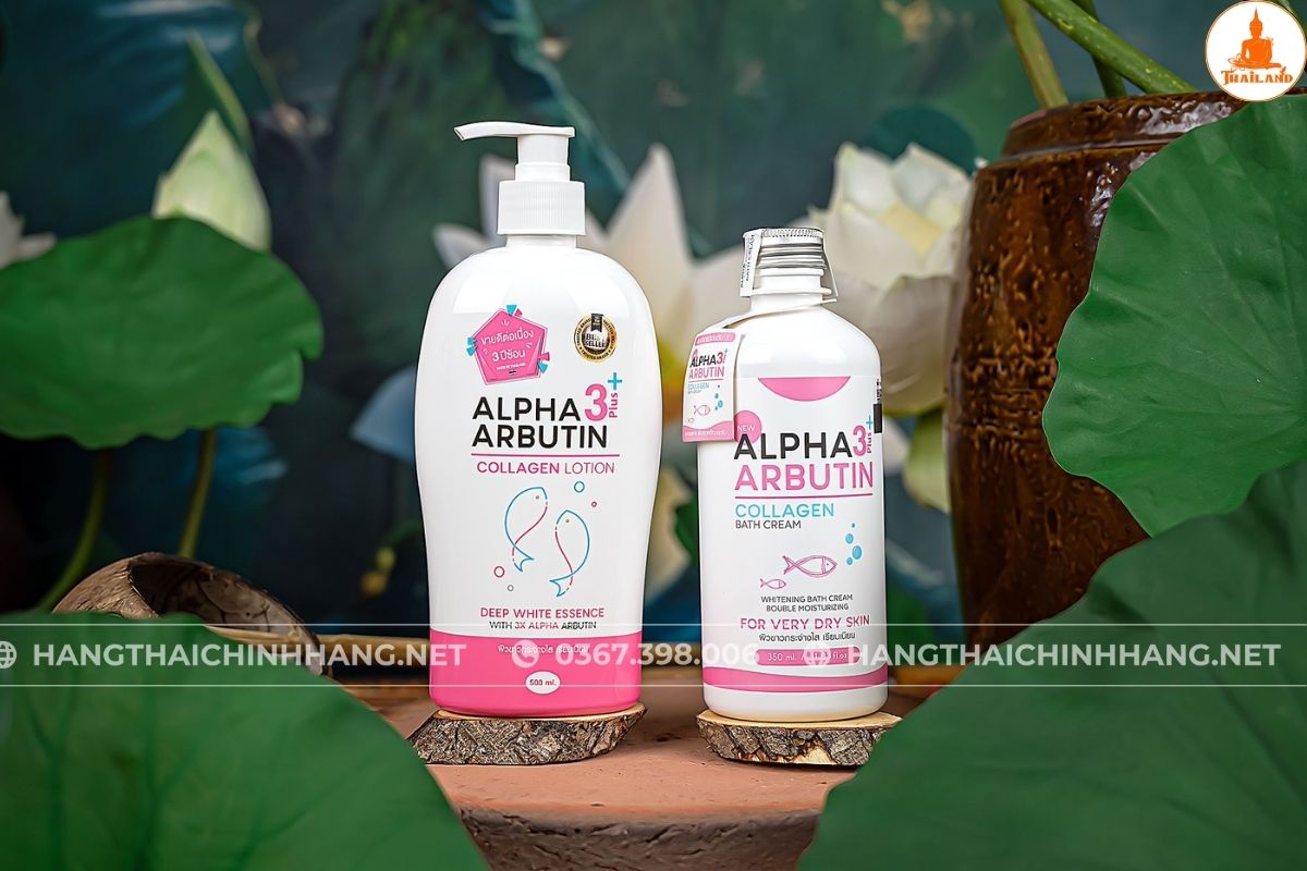 Sữa tắm body trắng da alpha Arbutin Collagen 3 Plus