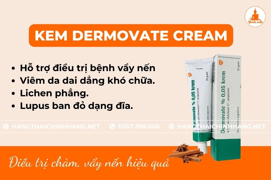 Công dụng thuốc trị vảy nến Thái Lan Dermovate Cream