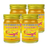 Combo 4 hủ dầu cù là thảo dược Bow Tip Brand Balm vàng 50 gram 