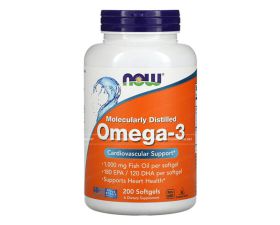 Viên uống dầu cá Omega 3 NOW của Mỹ 1000mg 200 viên