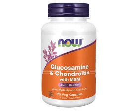 Viên uống NOW Glucosamine Chondroitin with MSM của Mỹ 1500mg 90 viên