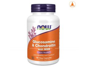 Viên uống NOW Glucosamine Chondroitin with MSM của Mỹ 1500mg 90 viên