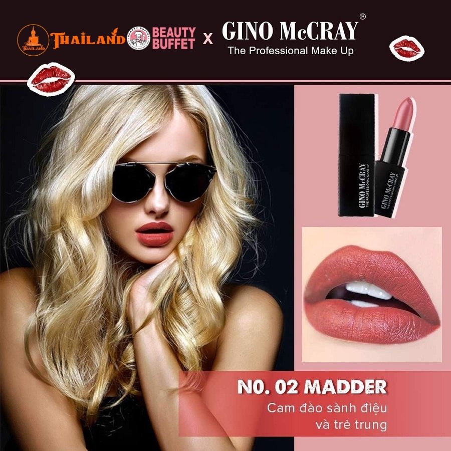 Son môi GINO McCRAY The Professional Makeup Lipstick 3.5g