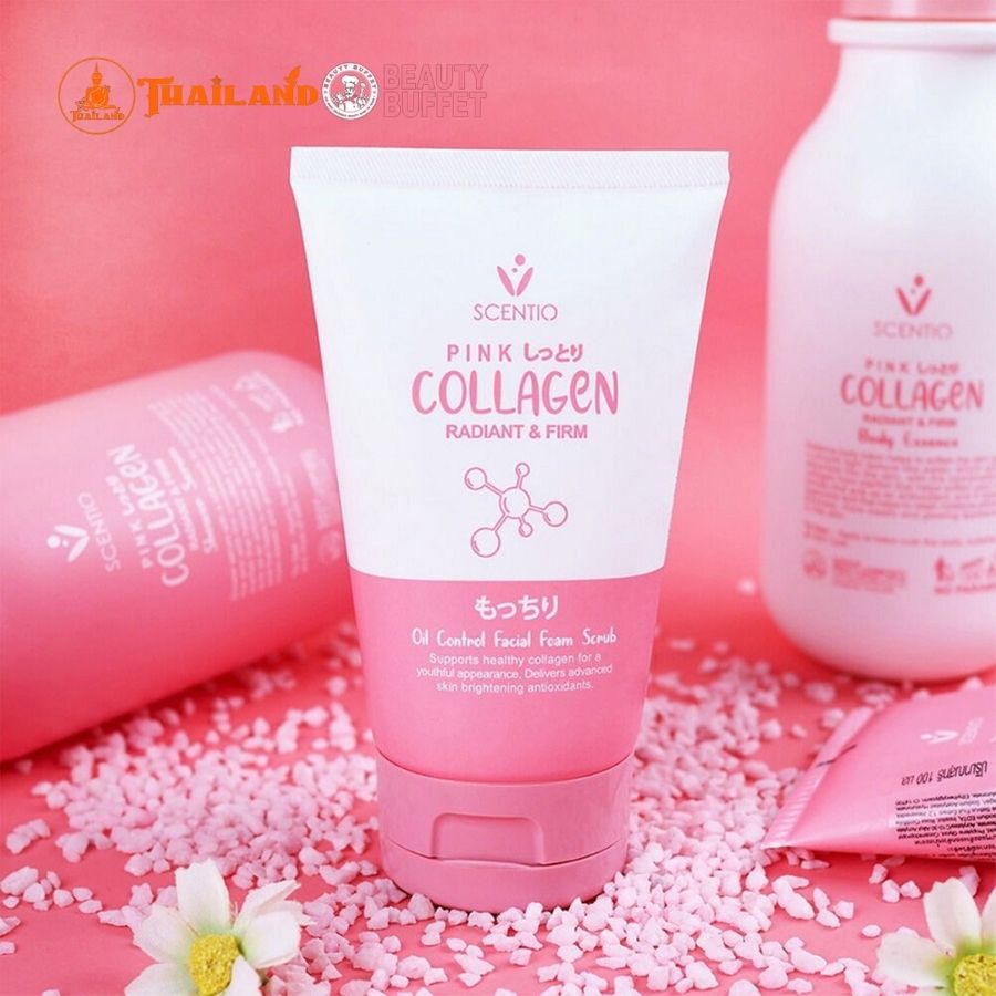 Sữa rửa mặt kiểm soát nhờn Scentio Pink Collagen 100ml
