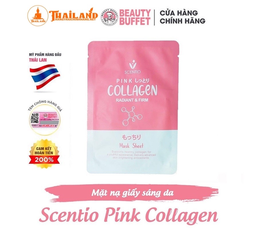 Mặt nạ giấy Scentio Pink Collagen 