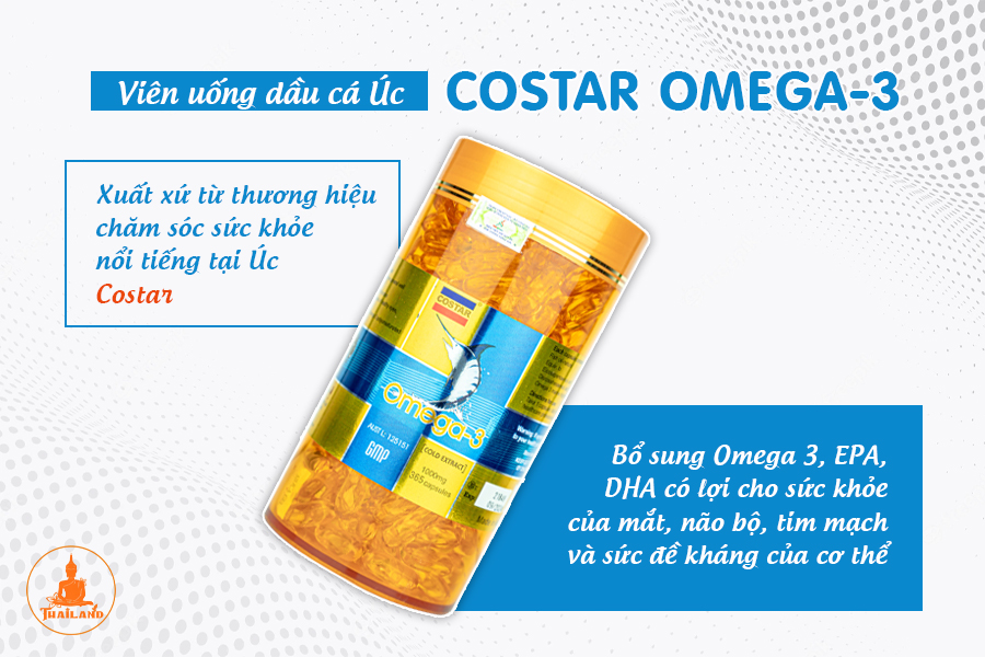 Công dụng của dầu cá Omega-3 Costar Úc
