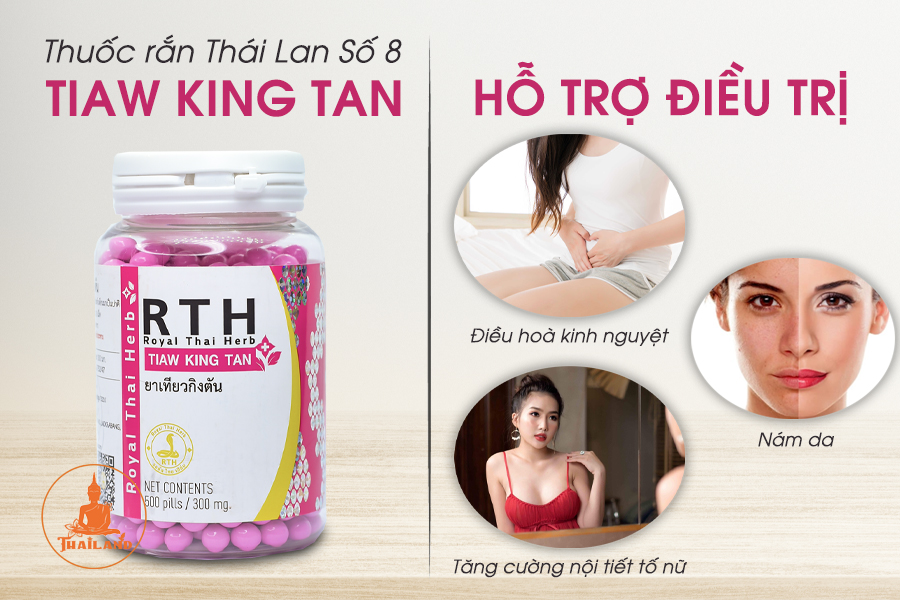 Công dụng thuốc rắn Hoàng Gia Thái Lan số 8 Tiaw King Tan