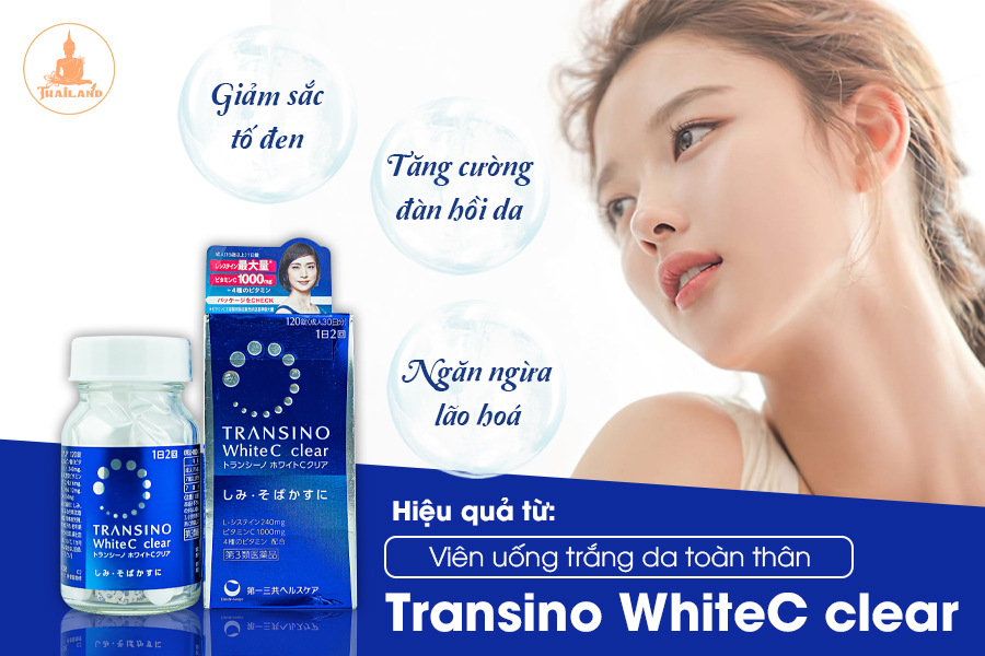 Công dụng của viên uống trắng da Transino White C Clear Nhật Bản