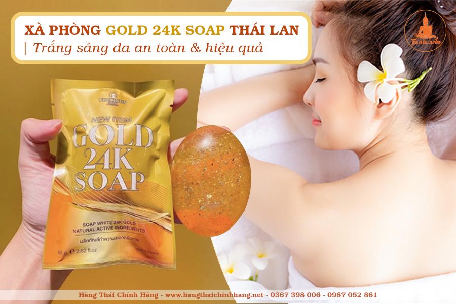 Công dụn xà phòng Gold 24k Soap