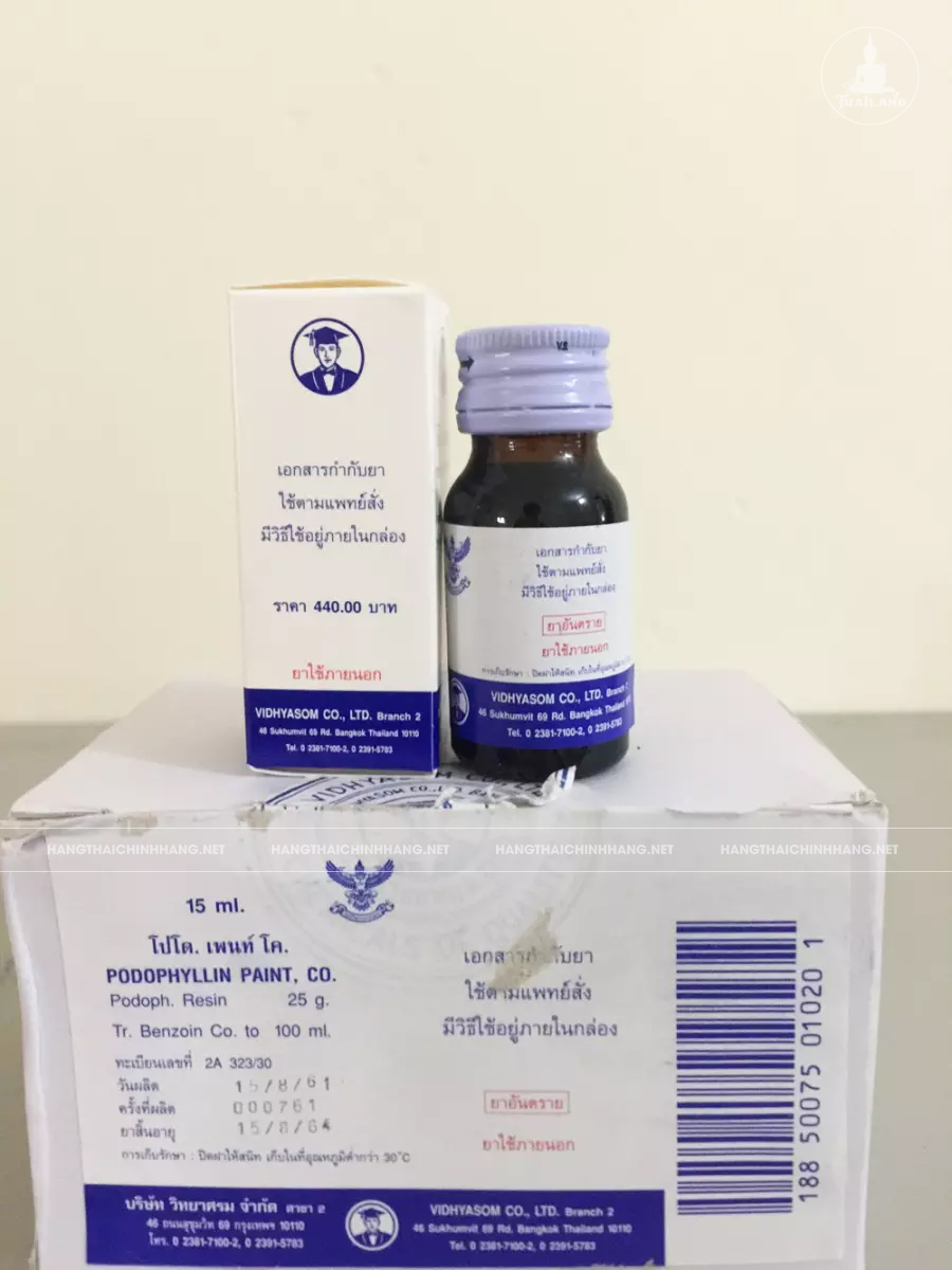 Cách sử dụng thuốc Podophyllin 25 Thái Lan